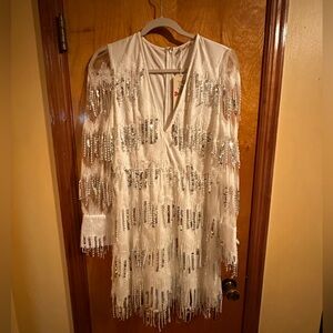 NWT sequin white SFC dress